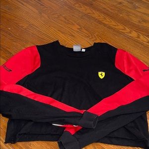 Cropped Long Sleeve Puma Ferrari Top